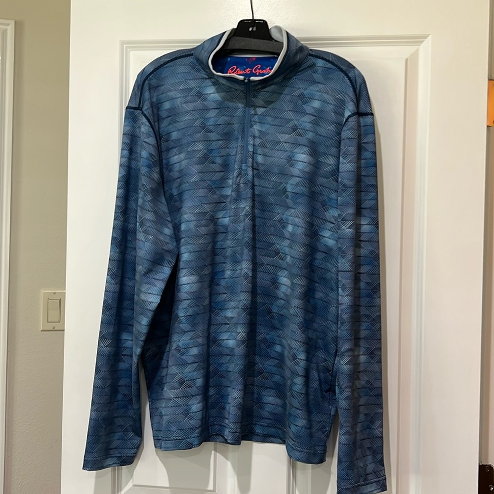 Robert Graham Half zip in navy and light blue size XL